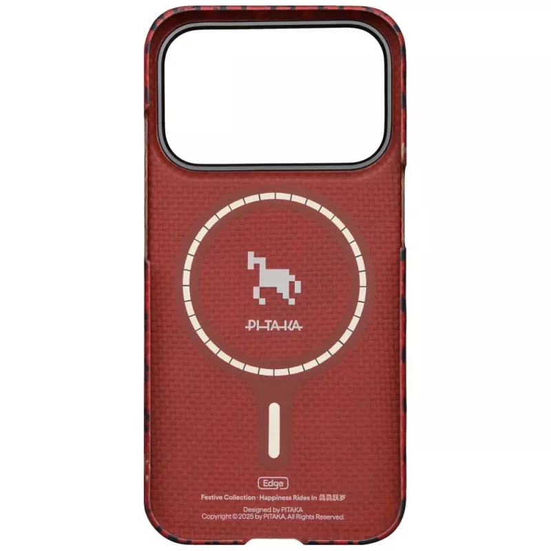 PITAKA Edge Case Happiness Rides In για iPhone 17 Pro Max - Zinnober-Ross