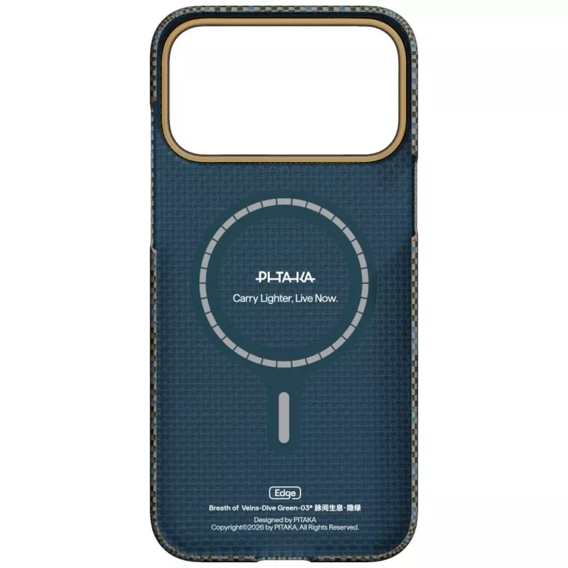 PITAKA Edge Case Breath of Veins για iPhone 17 Pro Max, Dive Green