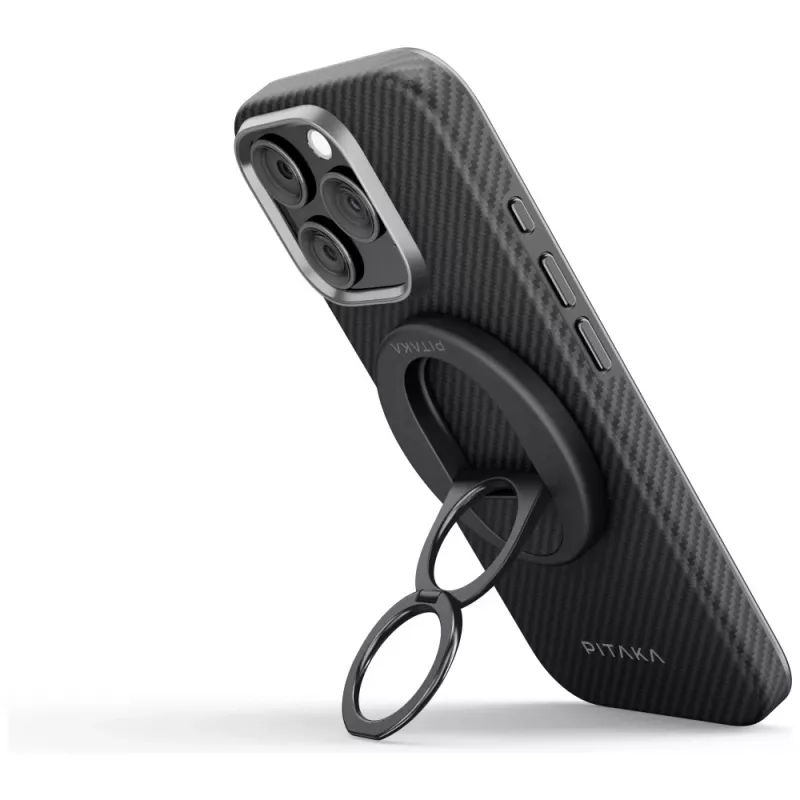 PITAKA MagEZ Grip 3 MagSafe Μαγνητικό Grip Τηλεφώνου Μαύρο/Γκρι