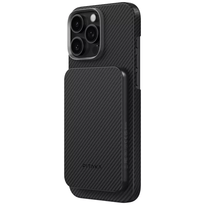 PITAKA Aramid Fiber Power Bank 5000mAh Qi2 MagSafe Μαύρο-Γκρι
