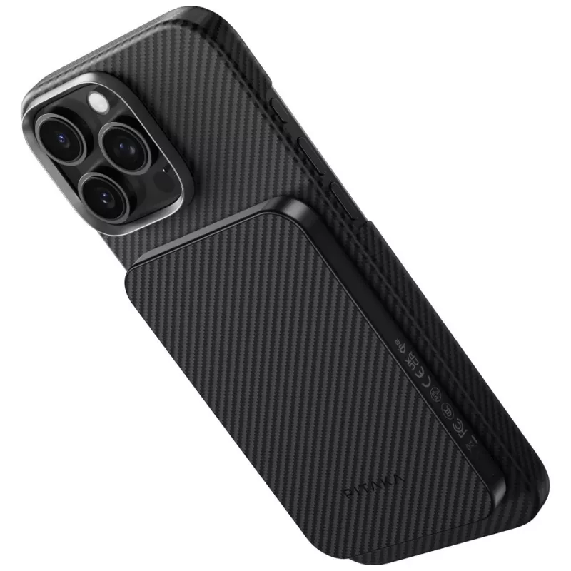 PITAKA Aramid Fiber Power Bank 5000mAh Qi2 MagSafe Μαύρο-Γκρι