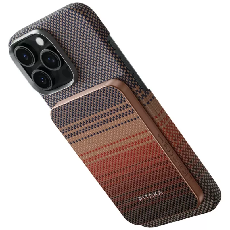 PITAKA Aramid Fiber 5000 mAh Qi2 MagSafe Power Bank Sunset