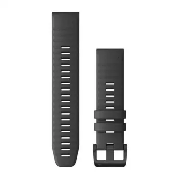 HAMA Garmin Λουράκι ρολογιού σιλικόνης Quick Fit 22mm για Fenix 5/6 - Σχιστόγκρι με μαύρο κούμπωμα 010-12863-22