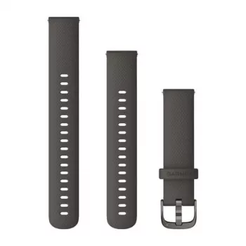 Garmin QuickFit 18 mm Λουράκι σιλικόνης Γραφίτης με ραφές σχιστόγκρι 010-12932-0E