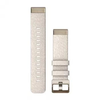 Garmin QuickFit 20mm Λουράκι ρολογιού νάιλον για Fenix 5S/5S+/6S/7S - Cream με κούμπωμα cream-gold