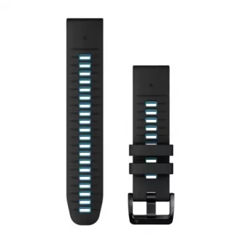 Garmin QuickFit σιλικονούχο λουράκι 22 mm για ρολόγια, μαύρο/μπλε (010-13280-05)