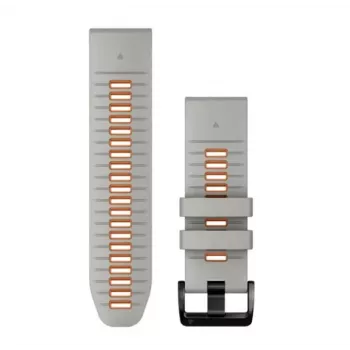 Garmin QuickFit σιλικονούχο λουράκι 26 mm για ρολόγια, Mist Grey/Orange (010-13281-02)