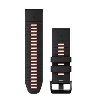 Garmin QuickFit 26mm σιλικονούχο λουράκι ρολογιού μαύρο/κόκκινο 010-13281-06