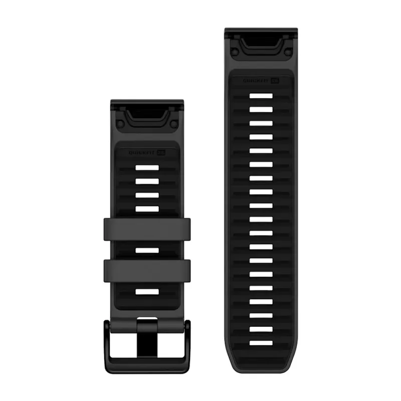 Garmin QuickFit 26mm Σιλικονούχο Λουράκι Graphite/Μαύρο 010-13393-10