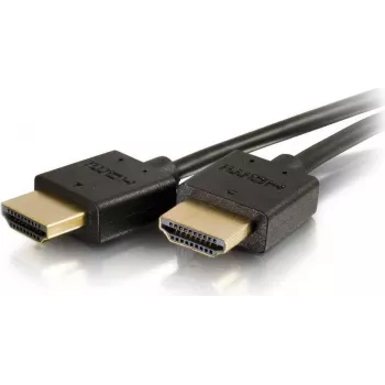 CABLES2GO C2G 0,6 m Εύκαμπτο Καλώδιο High Speed HDMI με Επίπεδα Βύσματα - 4K 60 Hz - Βύσμα HDMI Type A αρσενικό σε Βύσμα HDMI Type A αρσενικό - 3D - 10,2 Gbit/s - Μαύρο (41362)