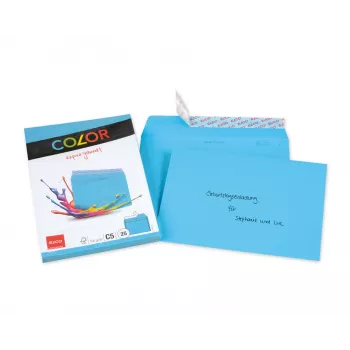 ELCO Color φάκελος C5 (162 x 229 mm), χωρίς παράθυρο, αυτοκόλλητος, 100 g/m², έντονο μπλε, 25 τεμ. (74618.32)