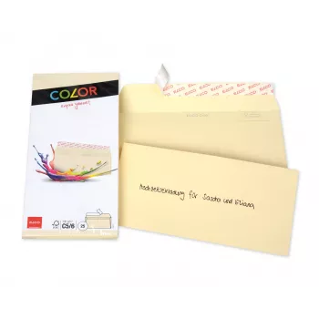 ELCO Color φάκελος C5/6 (114 x 229 mm), χωρίς παράθυρο, αυτοκόλλητος, 100 g/m², σαμουά, 25 τεμ. (74617.41)