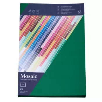 Artoz Papier Mosaic Φάκελοι DIN C5 χωρίς παράθυρο Πράσινο έλατου με υγρή κόλλα 20 τεμ.