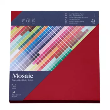 Artoz Papier Mosaic Τετράγωνοι φάκελοι Βυσσινί με υγρή κόλλα 20 τεμ. (9445420-487)