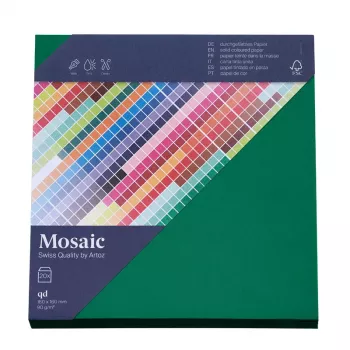 Artoz Papier Mosaic Τετράγωνοι φάκελοι Πράσινο έλατου με κόλλα χωρίς παράθυρο 20 τεμ. (9445420-348)