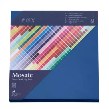 Artoz Papier Mosaic Τετράγωνοι φάκελοι Μπλε ναυτικό με κόλλα 20 τεμ.