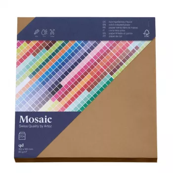 Artoz Papier Mosaic Τετράγωνοι φάκελοι, Φυσικό, με κόλλα, 20 τεμ. (155 x 155 mm)