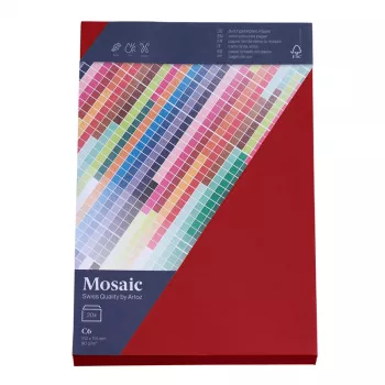 Artoz Papier Mosaic Φάκελοι DIN C6 χωρίς παράθυρο Κόκκινο φωτιάς με υγρή κόλλα 20 τεμ.