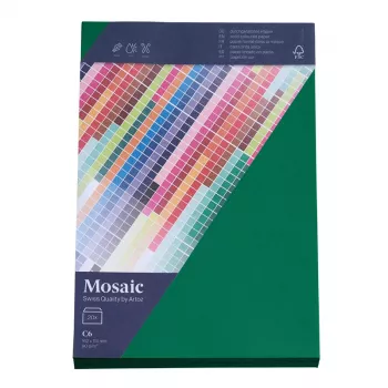Artoz Papier Mosaic Φάκελοι DIN C6 χωρίς παράθυρο, Πράσινο έλατου, με κόλλα (υγρή κόλλα), 20 τεμ.