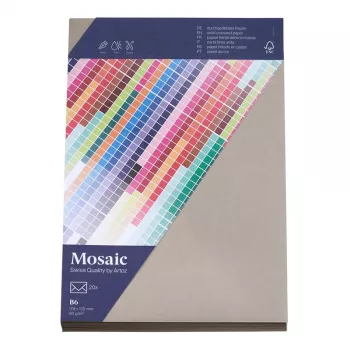 Artoz Papier Mosaic Φάκελοι DIN B6 χωρίς παράθυρο, γκρι τσιμέντου, με κόλλα (υγρή), 20 τεμ.