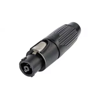 Neutrik NLT8FX-BAG speakON 8-πολικός θηλυκός συνδετήρας καλωδίου, μαύρο, πολυαμίδιο, ψευδάργυρος, IP50, 250V, 50A