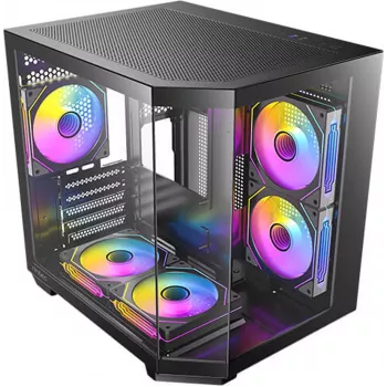 Antec CX M2 ARGB B Micro-ATX Tower Κουτί, Μαύρο, tempered glass, 5x120mm ARGB Ανεμιστήρες