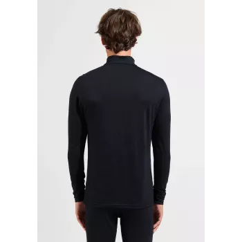Odlo Merino 200 BL Top Turtle Neck LS Half Zip - Μαύρο, Μέγεθος M