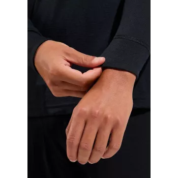 Odlo Merino 200 BL Top Turtle Neck LS Half Zip - Μαύρο, Μέγεθος M