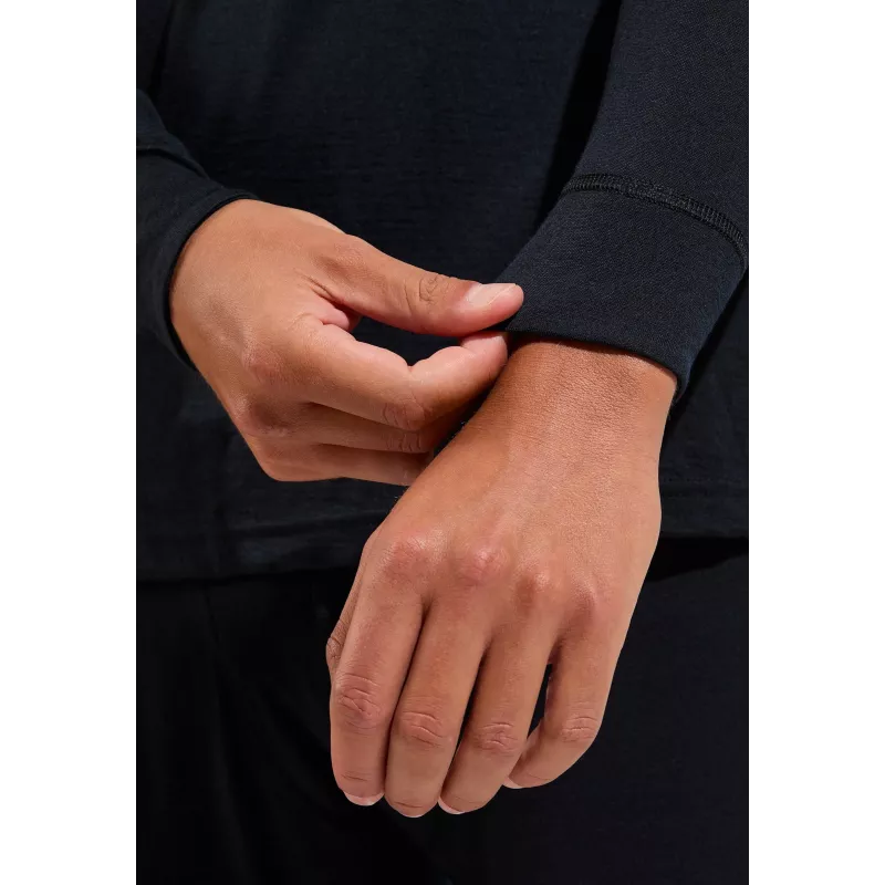 Odlo Merino 200 BL Top Turtle Neck LS Half Zip - Μαύρο, Μέγεθος L
