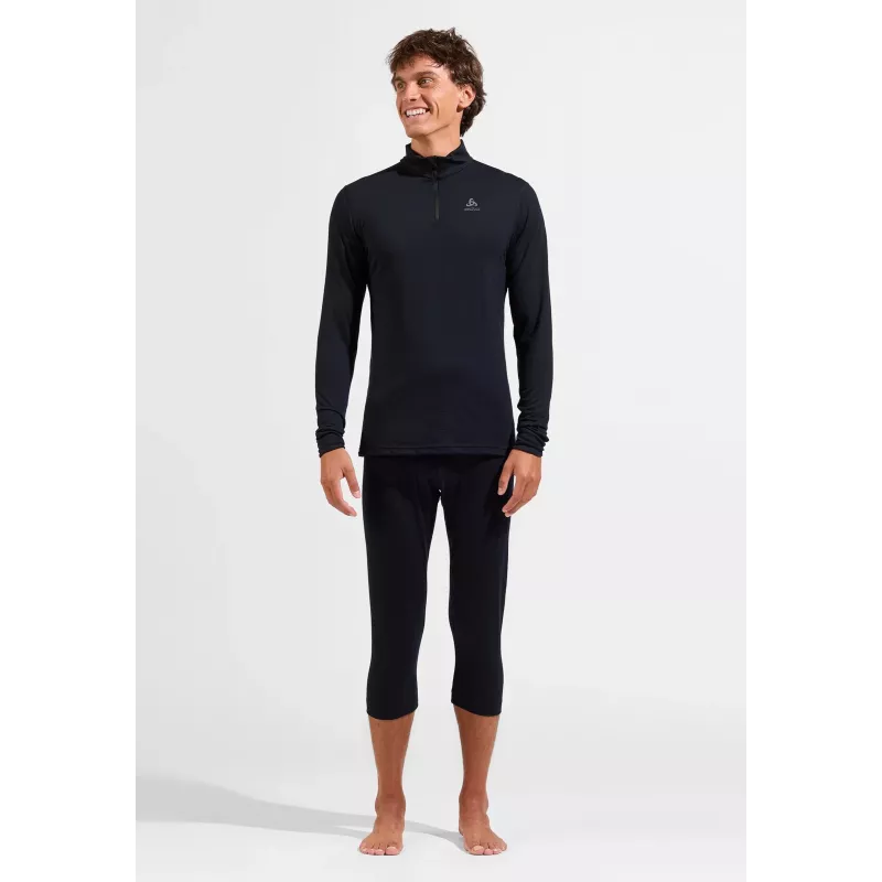 Odlo Merino 200 BL Top Turtle Neck LS Half Zip - Μαύρο, Μέγεθος L