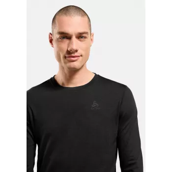 Odlo Merino 200 BL Top Crew Neck LS - Μαύρο, Μέγεθος XL