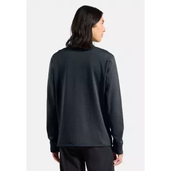 Μπουφάν Odlo Grid Fleece Mid Layer Full Zip - Black Melange, μέγεθος L