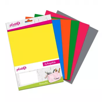 Plottix PremiumFlex μεμβράνη μεταφοράς θερμότητας 6 φύλλα μεμβράνη Flex ανάμεικτα χρώματα 20,0 cm x 30,0 cm
