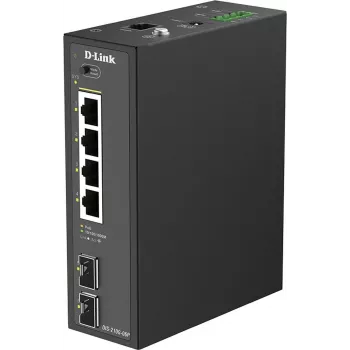 D-Link DIS-210G-06P Βιομηχανικό Smart Managed Switch Gigabit PoE+, 4 θύρες PoE+, 2 SFP, 120W