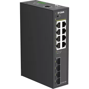 D-Link DIS-210G-12UP Βιομηχανικό Smart Managed Switch, 12 θυρών Gigabit, 8 PoE+, 240W, DIN-Rail/Επιτοίχια τοποθέτηση