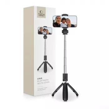 Tech-Protect L01S BT Selfie Stick Τρίποδο Μαύρο