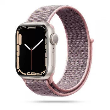 TECH-PROTECT Nylon Apple Watch 4 / 5 / 6 / 7 / 8 / SE (38 / 40 / 41 mm) Pink Sand Sport Loop Λουράκι