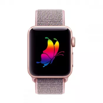 TECH-PROTECT Nylon Apple Watch 4 / 5 / 6 / 7 / 8 / SE (38 / 40 / 41 mm) Pink Sand Sport Loop Λουράκι