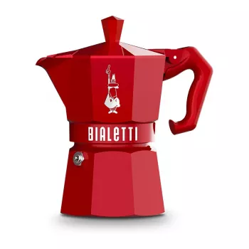 Bialetti Moka Exclusive καφετιέρα espresso 3 φλιτζανιών κόκκινη (9055)