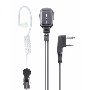 Midland MA 31LK Pro Ενσύρματο Headset με Ακουστικό Σωλήνα - Μαύρο/Διαφανές