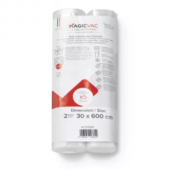 MagicVac 2 Ρολά Μεμβράνης Κενού 30 cm x 6 m (2 Ρολά)