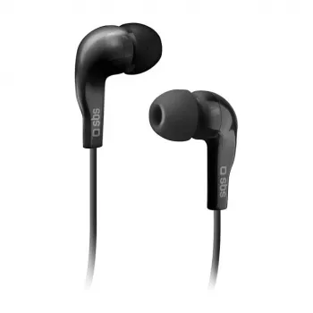 SBS TEINEARKL In-Ear Ακουστικά με Μικρόφωνο - Μαύρο - Ενσύρματα - Καλώδιο 1,2 m - 3,5 mm Jack - Κλήσεις & Μουσική