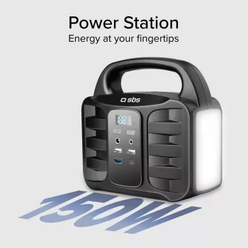 SBS Φορητός Σταθμός Ενέργειας 150W Fast Charge Μαύρο (TEPOWST150W)