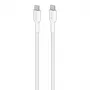 PURO Fabric Heavy Duty Πλεκτό Καλώδιο USB-C σε USB-C 1,2m Λευκό