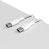 PURO Fabric Heavy Duty Πλεκτό Καλώδιο USB-C σε USB-C 1,2m Λευκό