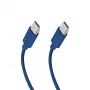 SBS TECABLE TISSUE TCCB Καλώδιο USB-C σε USB-C 1,5m 60W Πλεκτό - Μπλε