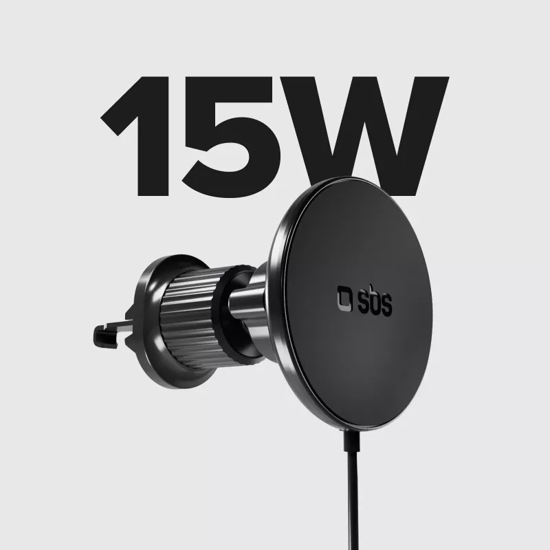 SBS MagSafe Magnetic 15W Wireless Car Charger - Μαύρο