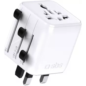 SBS TEADAPTUNI Universal Travel Adapter - Λευκό