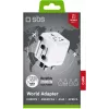 SBS TEADAPTUNI Universal Travel Adapter - Λευκό