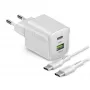STEP BY STEP SBS 30W 1C + 1A λευκός φορτιστής USB-C με καλώδιο 1,5 m